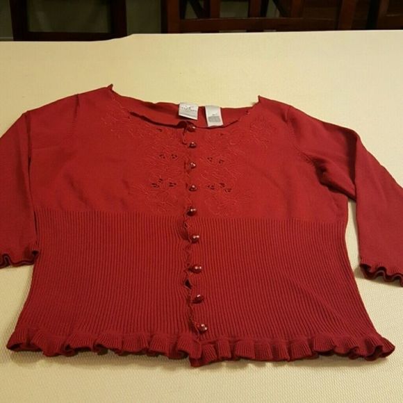 Red Emma James by Liz Claiborne Top - Picture 2 of 4